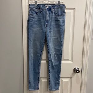 Madewell 11” high rise skinny crop jeans Webb wash